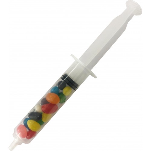 Syringe filled with Jelly Beans 20g Confectionery Corner Promotional